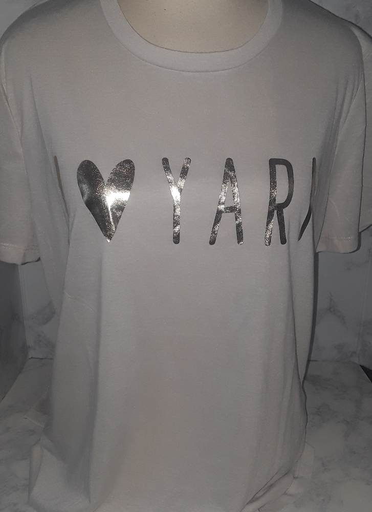 I love yarn beige t-shirt